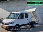 Volkswagen Crafter 177pk Kipper Dubbel Cabine met Kist Dubbe, Auto's, Bestelwagens en Lichte vracht, Stof, Gebruikt, Euro 6, 4 cilinders