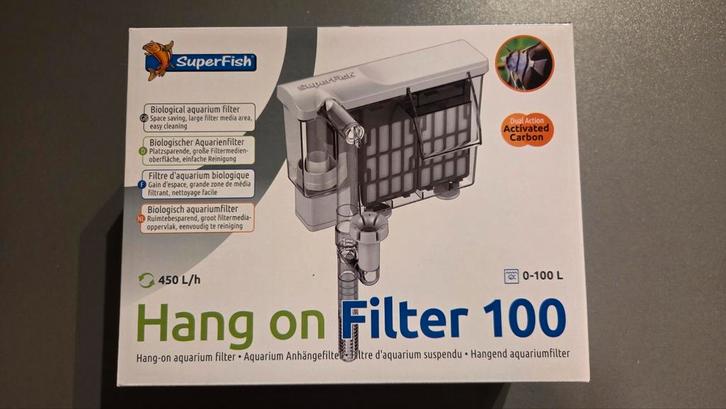 SuperFish hang on filter 100 nieuw, Dieren en Toebehoren, Vissen | Aquaria en Toebehoren, Zo goed als nieuw, Ophalen of Verzenden