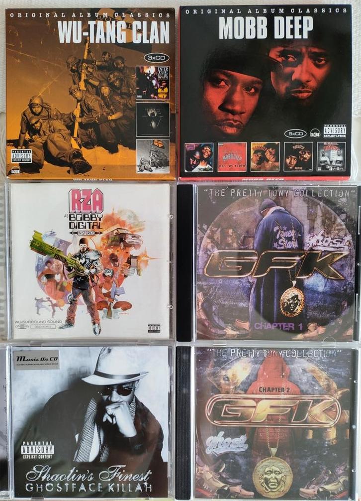 Wu-Tang Clan + Mobb Deep etc. Hip Hop / Gangsta Rap cd's, Cd's en Dvd's, Cd's | Hiphop en Rap, Zo goed als nieuw, 1985 tot 2000