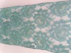 foulard - écharpe vert vif ajouré et fil argent 160 x 20 cm, Enlèvement ou Envoi, Neuf, Écharpe