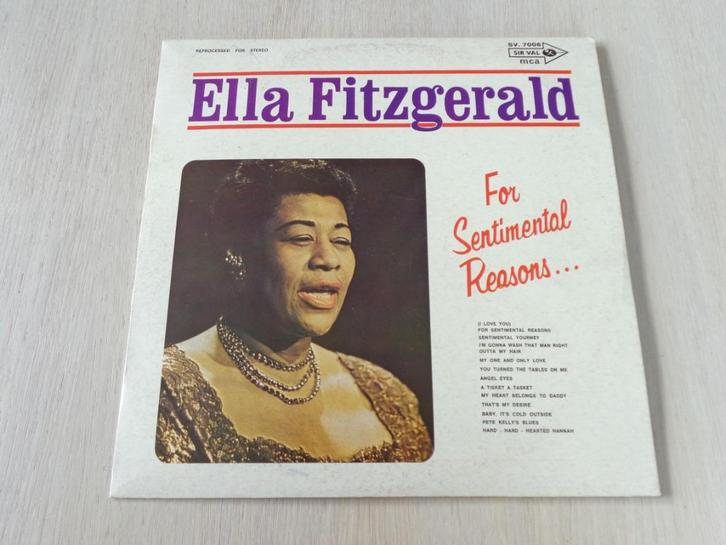 Ella Fitzgerald – For Sentimental Reasons..., Cd's en Dvd's, Vinyl | Jazz en Blues, Zo goed als nieuw, Jazz, 1960 tot 1980, 12 inch