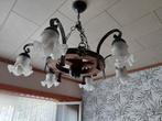 Kroon Luchter in wielvorm met 6 armen, Huis en Inrichting, Lampen | Kroonluchters, Ophalen, Gebruikt, Glas