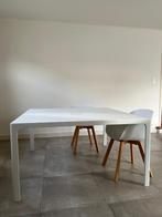 Vergadertafel/bureau vierkant wit (2 stuks), Vergader- of Presentatieruimte, Ophalen, Gebruikt, Bureau