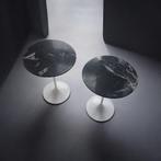2x Knoll International Eero Saarinen side table zwart marmer, Ophalen of Verzenden