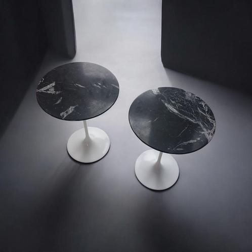 2x Knoll International Eero Saarinen side table zwart marmer, Antiek en Kunst, Antiek | Meubels | Tafels, Ophalen of Verzenden