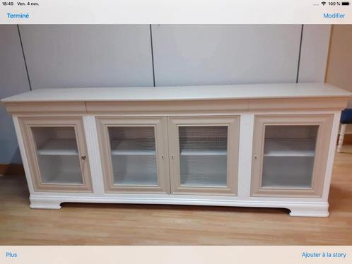 Tweekleurig massief houten dressoir, draaddeuren, Huis en Inrichting, Barren, Zo goed als nieuw, Ophalen