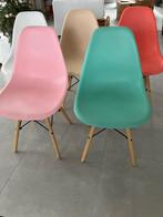 Lot de 5 chaises scandinaves de couleur, Maison & Meubles, Autres couleurs, Comme neuf, Enlèvement, Cinq, Six Chaises ou plus