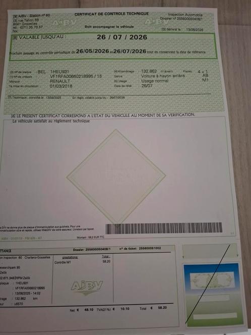 Renault scenic 1.5DCI/Blanco technische inspectie/, Auto's, Renault, Particulier, Diesel, Euro 6, Berline, 5 deurs, Handgeschakeld