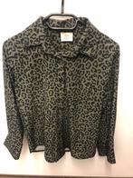 Zwart/khaki leopard blouse van Terra di Siena, Comme neuf, Vert, Terra di Siena, Enlèvement ou Envoi