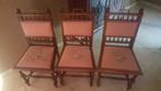 3 stevige antieke mechelse stoelen met handwerk, Antiek en Kunst, Ophalen