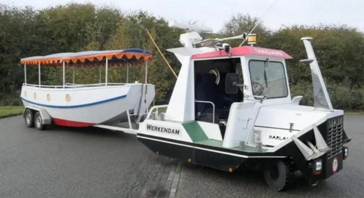 Unieke Amfibieboot met Bootaanhanger – Een Echte Blikvanger!, Kinderen en Baby's, Speelgoed | Buiten | Speeltoestellen, Gebruikt