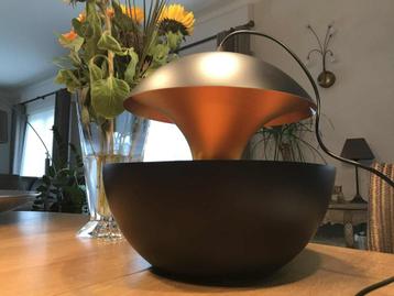 mooie design lamp lampe zwart met brons/goud beschikbaar voor biedingen