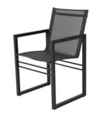 VEVI armstoel zwart merk Brafab - NIEUW in VERPAKKING !, Tuin en Terras, Ophalen, Nieuw, Aluminium, Stapelbaar