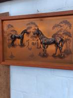 prachtig zwaar kader met paarden, Antiek en Kunst, Ophalen