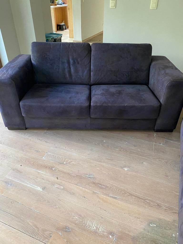 Bankstel 2 stuks  - bekleding Daim, Ophalen, Gebruikt