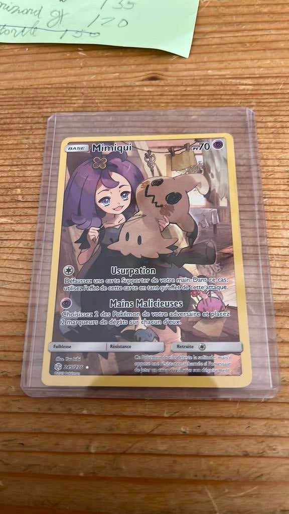 Pokemonkaart mimiqui, Ophalen of Verzenden, Zo goed als nieuw