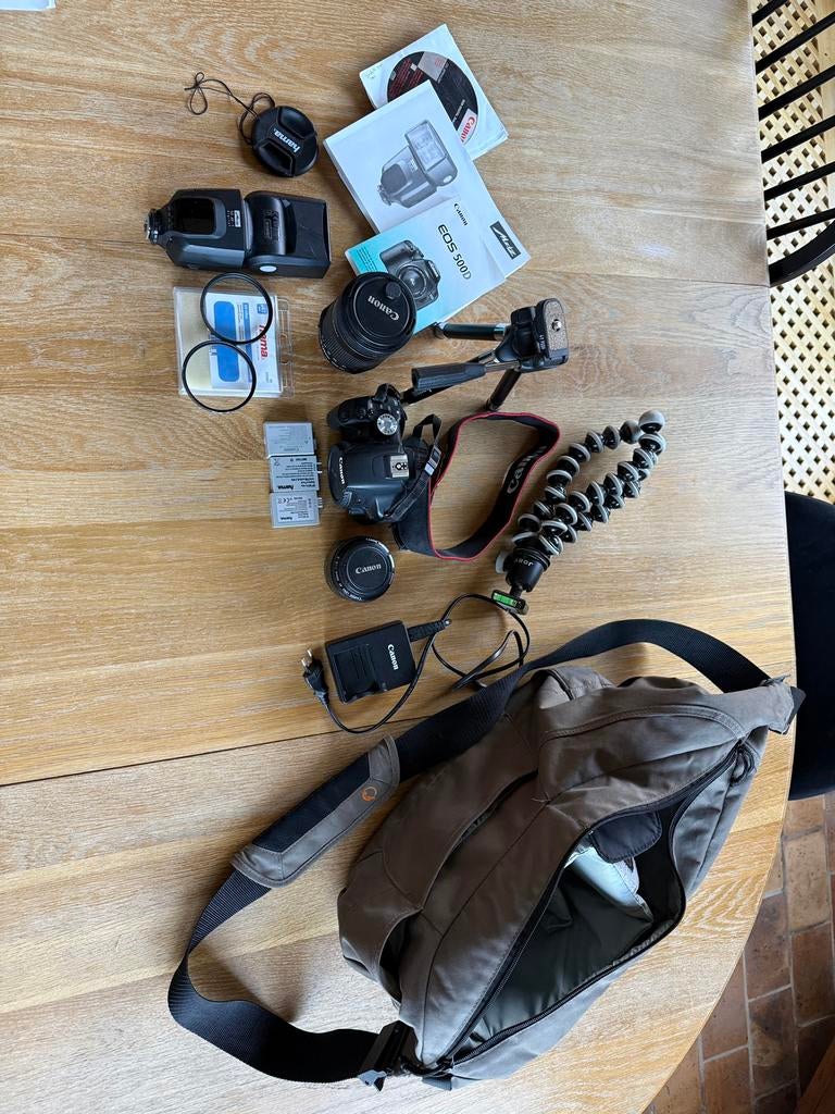 App photo numerique Canon EOS 500D et accessoires, Verzenden, 1980 tot heden, Fototoestel