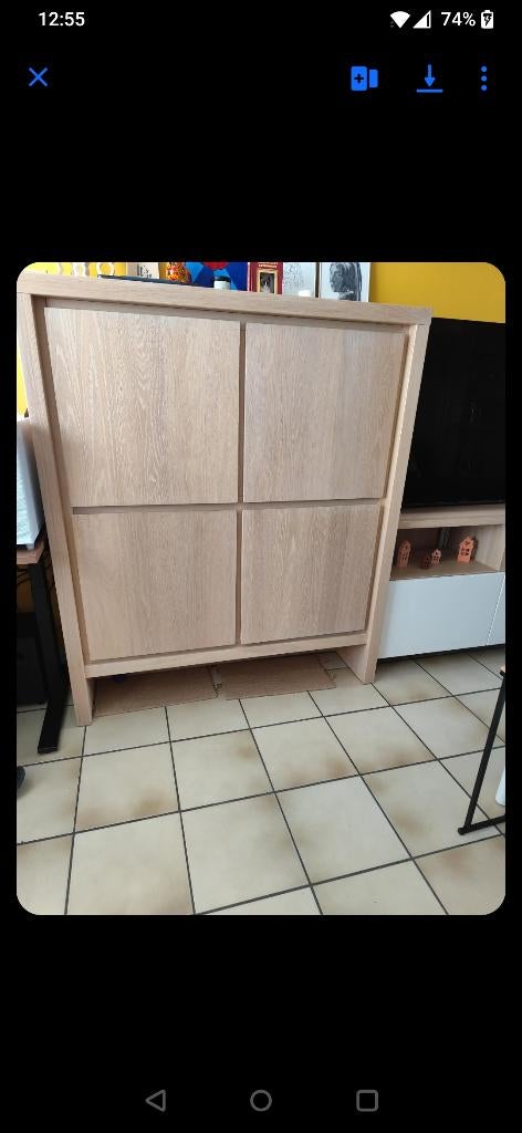 Barkast, Ophalen, 100 tot 150 cm, 100 tot 150 cm, Eikenhout