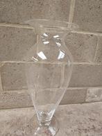 Grand vase décoratif en verre, Comme neuf, Verre, Enlèvement, Blanc