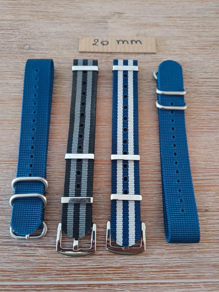 Allerlei horlogebandjes 20, 22 en 24mm, Bijoux, Sacs & Beauté, Montres | Hommes, Breitling, Enlèvement ou Envoi