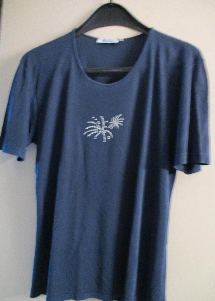 Blauwe blouse / shirt Damart mt M, Kleding | Dames, Blouses en Tunieken, Zo goed als nieuw, Maat 38/40 (M), Blauw, Ophalen of Verzenden