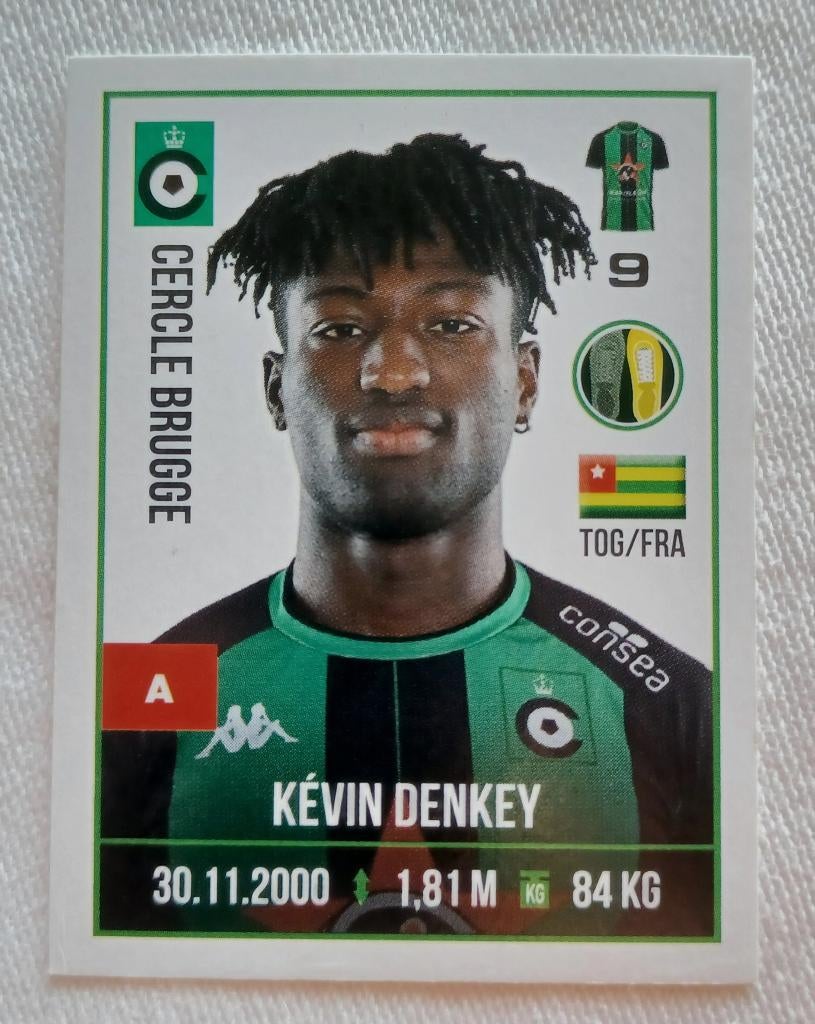 Sticker Kévin Denkey (rookie) - Pro League 2021-2022, Ophalen of Verzenden, Zo goed als nieuw, Sticker