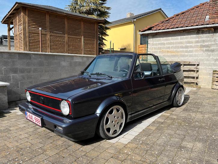 Golf Cabriolet 1989 Quartett, Autos, Volkswagen, Particulier, Golf, Essence, Cabriolet, 2 portes, Boîte manuelle, Bleu, Bleu, Tissu
