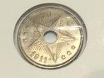 Belgisch Congo 20 centimes 1911, Ophalen of Verzenden