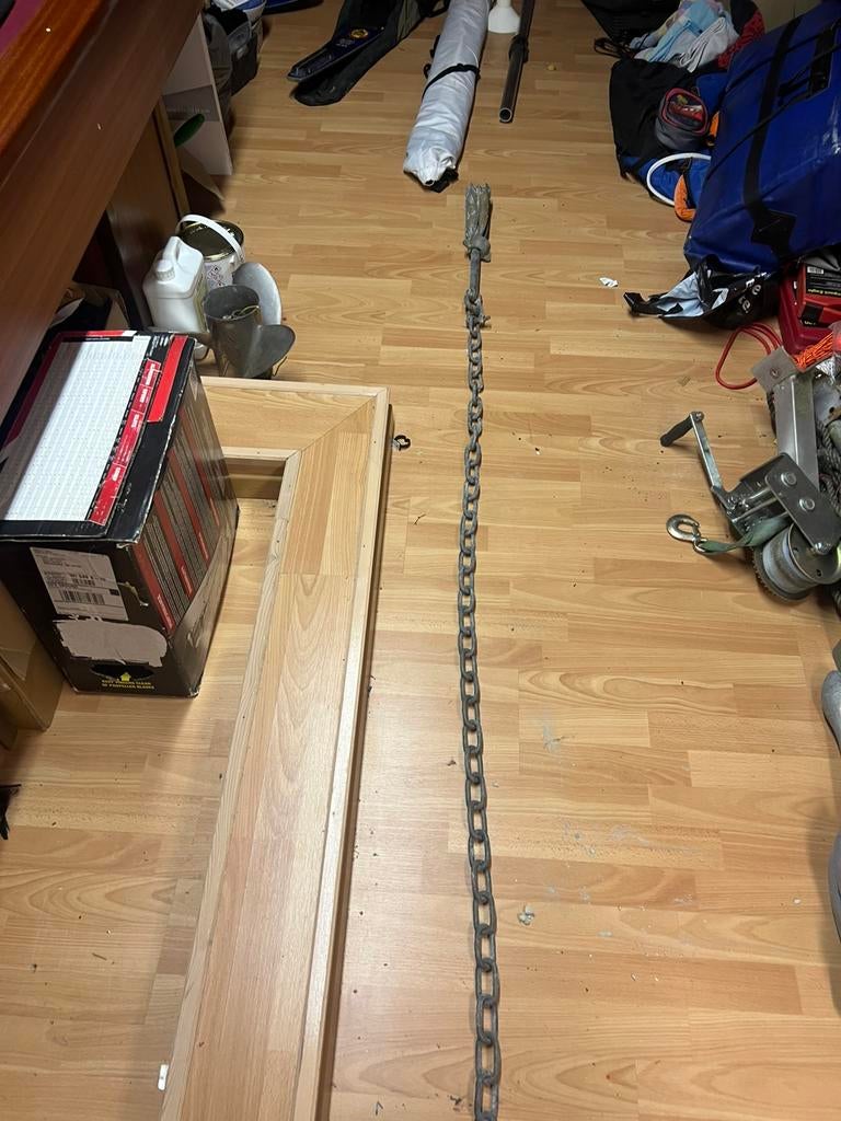 Ancre pliable avec chaîne - ensemble complet, Sports nautiques & Bateaux, Enlèvement, Comme neuf