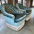 Ensemble de 2 sièges/fauteuils simples bleus vintage, Enlèvement