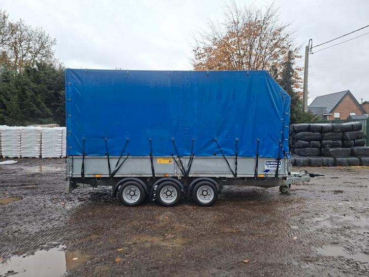 Aanhangwagen  3 asser Ifor Williams, Auto diversen, Aanhangers en Bagagewagens, Zo goed als nieuw, Ophalen