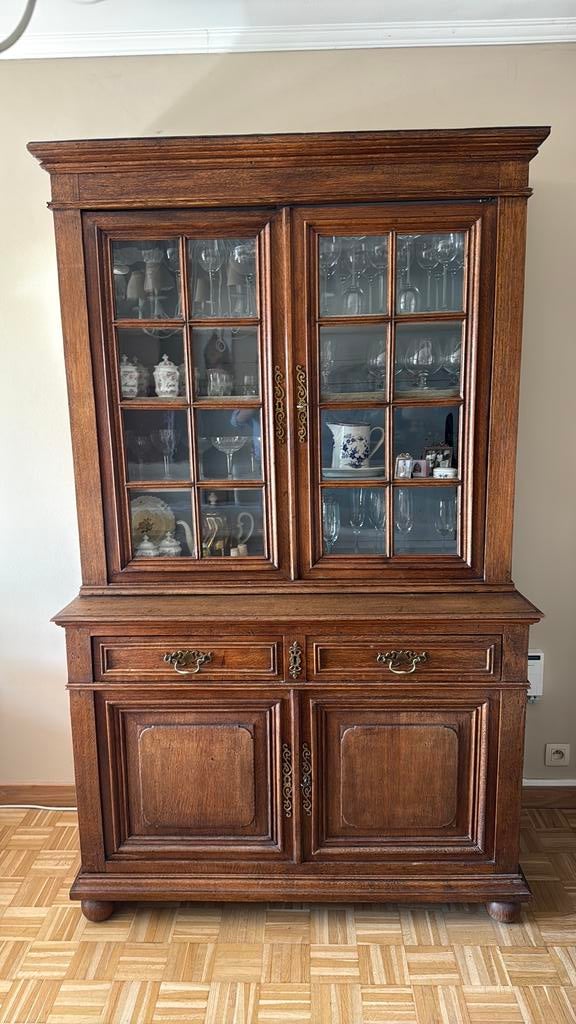 Vintage eiken buffetkast – massief, Huis en Inrichting, Kasten | Buffetkasten, Zo goed als nieuw, Ophalen