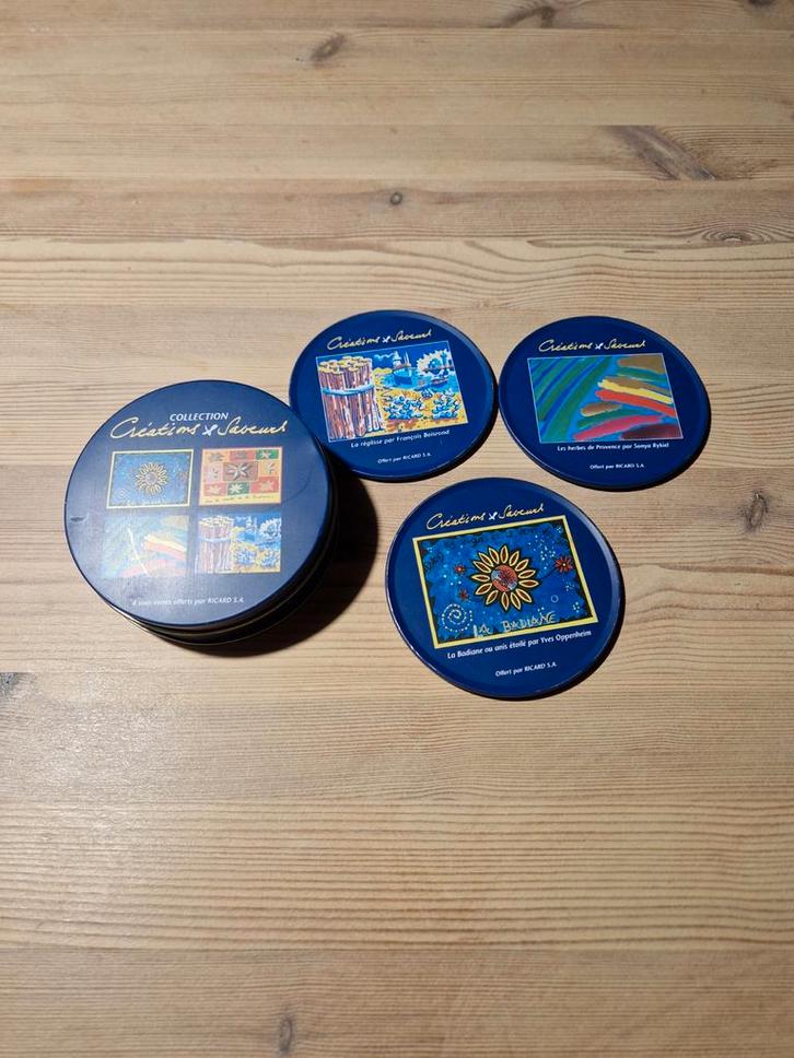 3 sous verres Ricard Collection et leur boîte, Collections, Verres & Petits Verres, Enlèvement ou Envoi