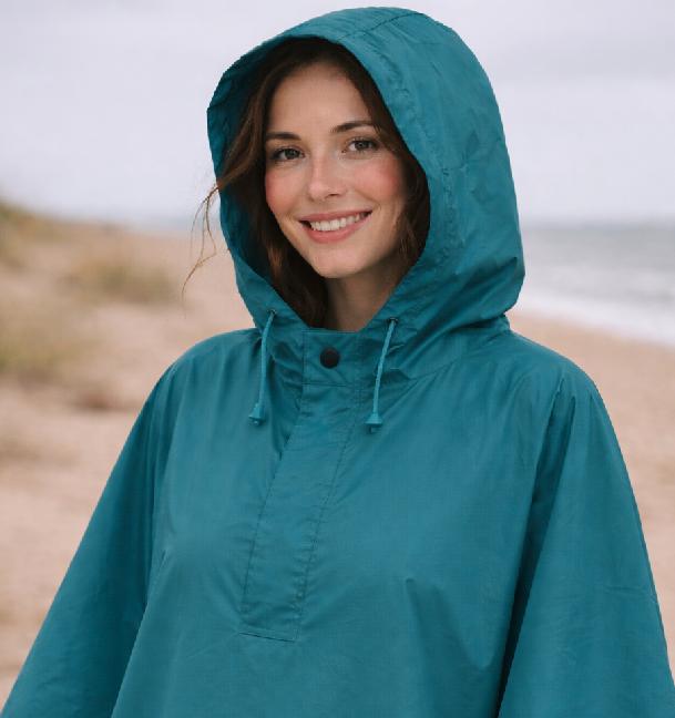 Regenponcho Volwassen Waterdicht Dik Turquoise Nieuw, Ophalen of Verzenden, Nieuw, Regenjas, Dames