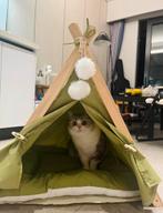Houten huisdier tent – katten & honden bed tipi, Ophalen of Verzenden, Zo goed als nieuw