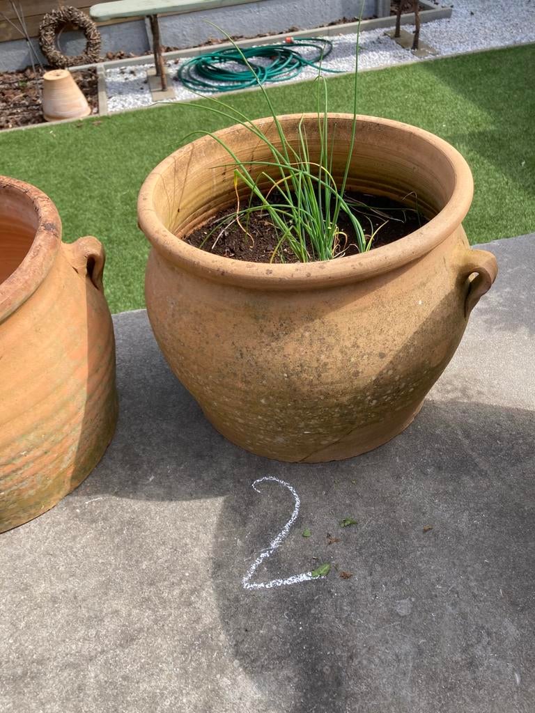 Terra cotta bloempot, Tuin en Terras, Ophalen, Gebruikt, Steen