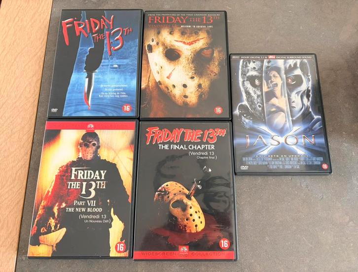 5 films Friday The 13th / Jason Voorhees, Cd's en Dvd's, Dvd's | Horror, Zo goed als nieuw, Slasher, Vanaf 12 jaar, Ophalen of Verzenden