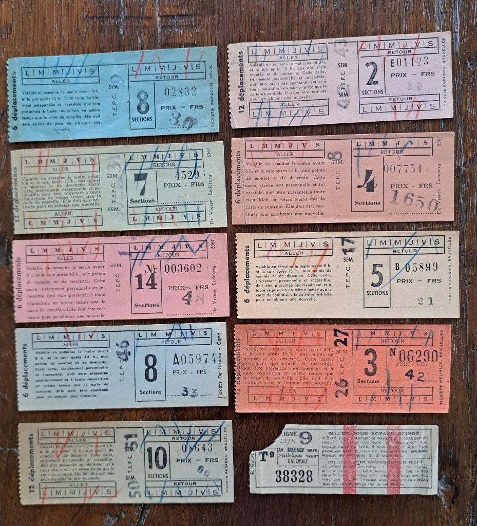 ticket tram vicinal, Collections, Enlèvement ou Envoi