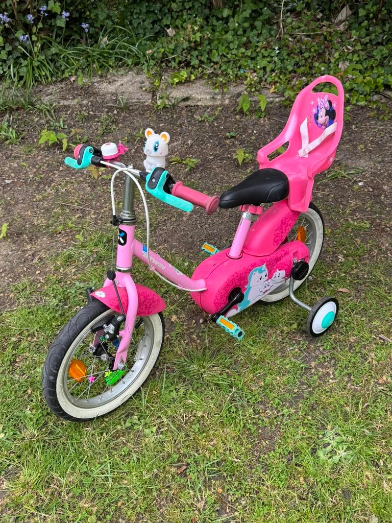 BTWIN UNICORN 500 14 inch fiets met wielen, Ophalen, Zo goed als nieuw, 14 inch of minder, Handrem