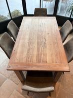 Table à manger en bois massif 160x90 extensible à 240x90, Maison & Meubles, Teck, 150 à 200 cm, Cinq personnes ou plus, Landelijk