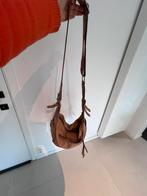 Lederen handtas schoudertas cognac merk ASAP, Overige merken, Bruin, Ophalen of Verzenden, Zo goed als nieuw