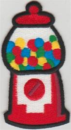 Kauwgomballen Automaat stoffen opstrijk patch embleem, Verzenden, Nieuw