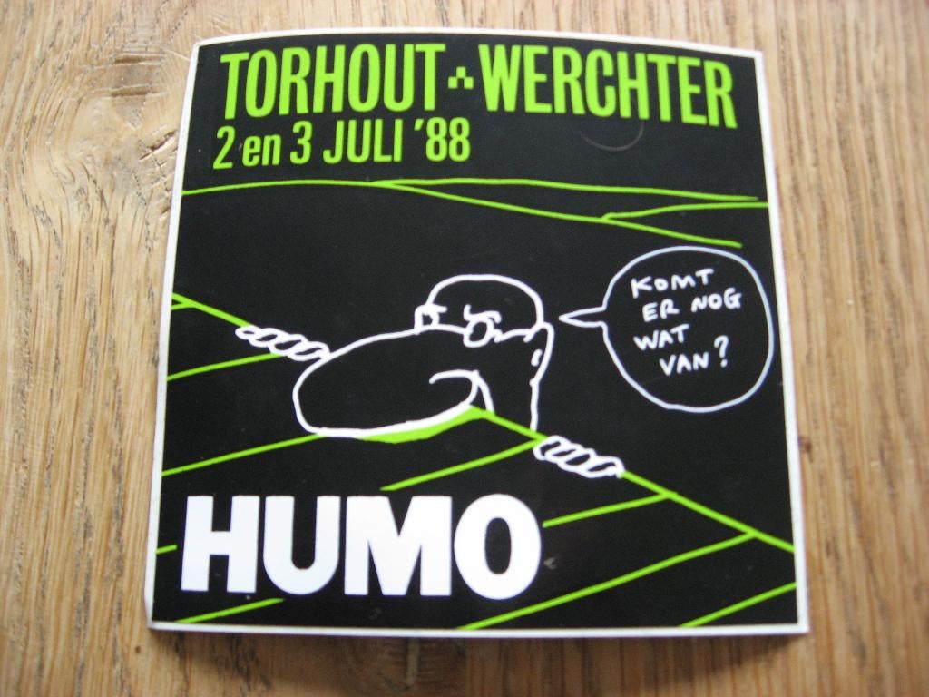 Torhout Werchter '88 Humo Festival Sticker, Ophalen of Verzenden, Nieuw, Overige typen
