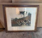 Tableau gravure HALLALI DU SANGLIER, Enlèvement