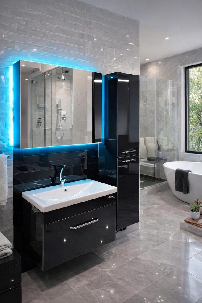 BEL ENSEMBLE DE MEUBLES DE SALLE DE BAIN DE LUXE, Maison & Meubles, Salle de bain | Linge de bain & Accessoires, Enlèvement