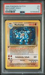 1999 POKEMON DUTCH | 1ST EDITION #8 MACHAMP-HOLO, Ophalen of Verzenden, Zo goed als nieuw, Losse kaart
