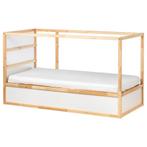 Kura Ikea bed 90×200 met roze bedtent en matras, Ophalen, Zo goed als nieuw, Hoogslaper