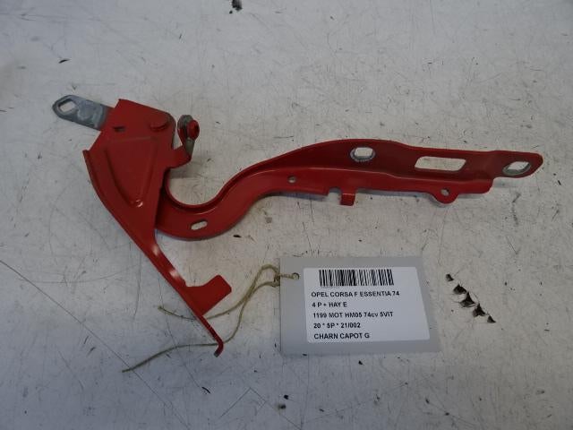 CHARNIERE DE CAPOT GAUCHE Opel Corsa F (UB / UH / UP), Utilisé, Opel