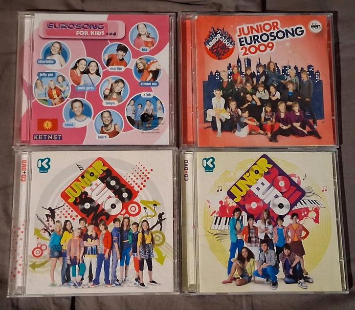 4 cd´s Eurosong for kids (2003, 2009, 2010, 2011), Cd's en Dvd's, Cd's | Nederlandstalig, Zo goed als nieuw, Pop, Ophalen of Verzenden
