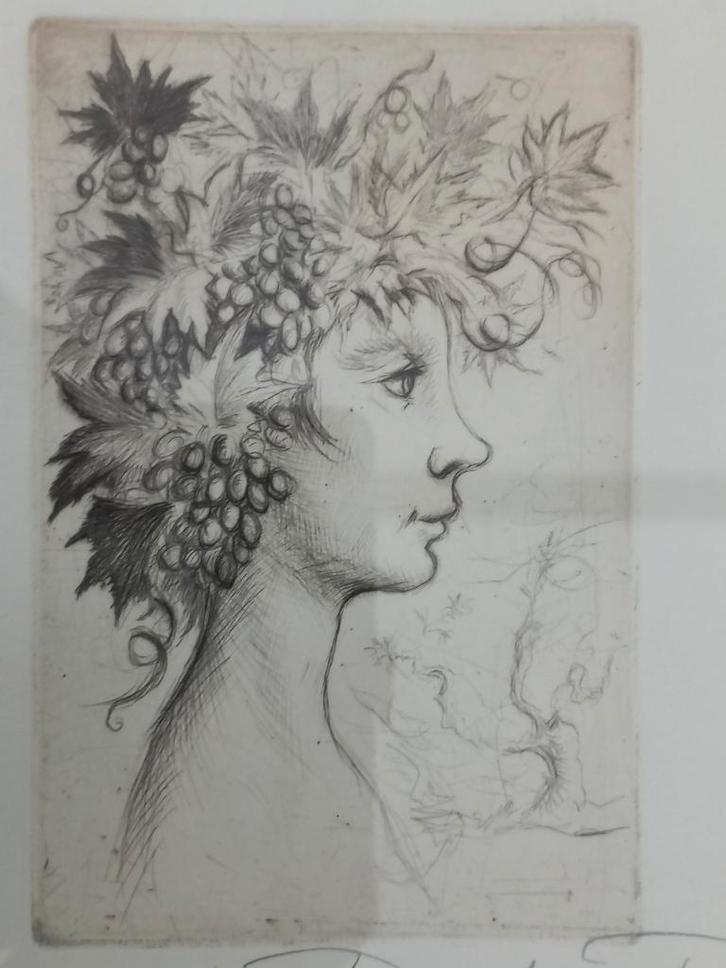 Roland Devolder - Portret van vrouw, Antiquités & Art, Art | Eaux-fortes & Gravures, Enlèvement ou Envoi